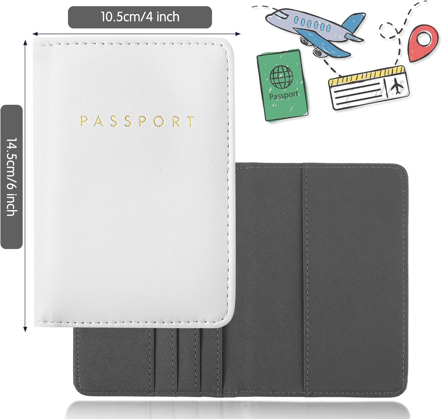2 Passport Holder Cover Waterproof Leather Travel Wallets