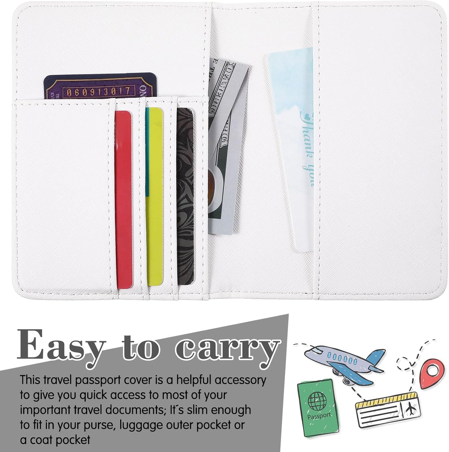 2 Passport Holder Cover Waterproof Leather Travel Wallets
