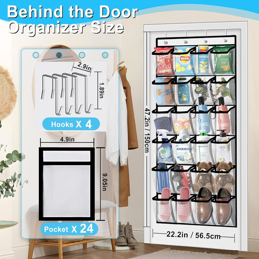 Over the Door Organizer for all your cruise items - 24 Mesh Pockets NOT PLASTIC