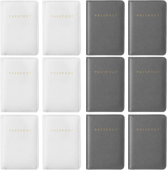 2 Passport Holder Cover Waterproof Leather Travel Wallets